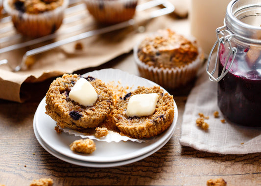 Healthy SmartBran Blueberry Muffins