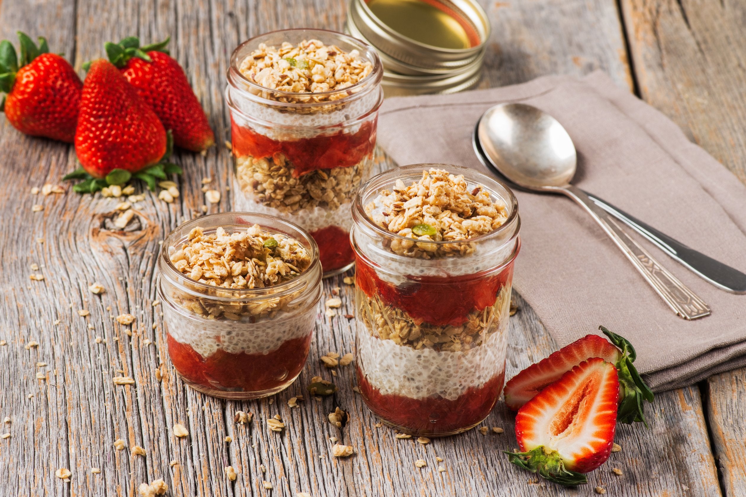 Strawberry Chia Pudding Parfait - The Hint of Rosemary