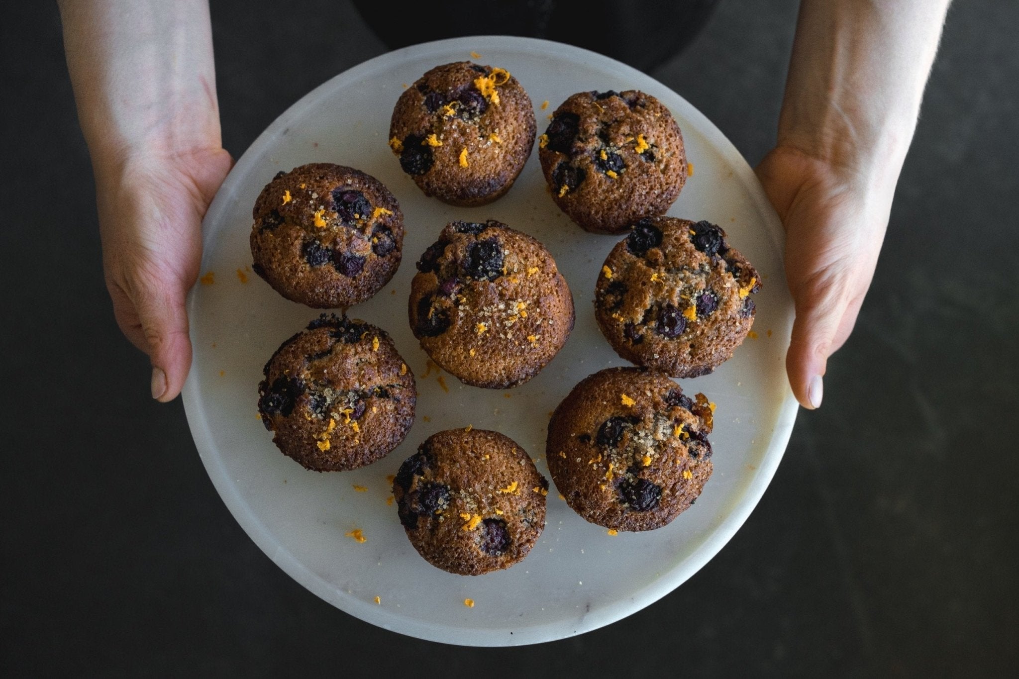 Blueberry Lemon Sprouted Whole Wheat Muffins