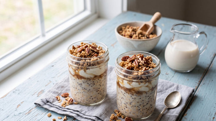 Maple Pecan Protein Overnight Oats