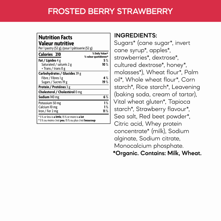 Frosted Berry Strawberry Toaster Pastries, 312 g Box