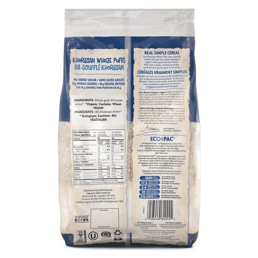 Khorasan Wheat Puffs Cereal, 170 g Earth Friendly Bag