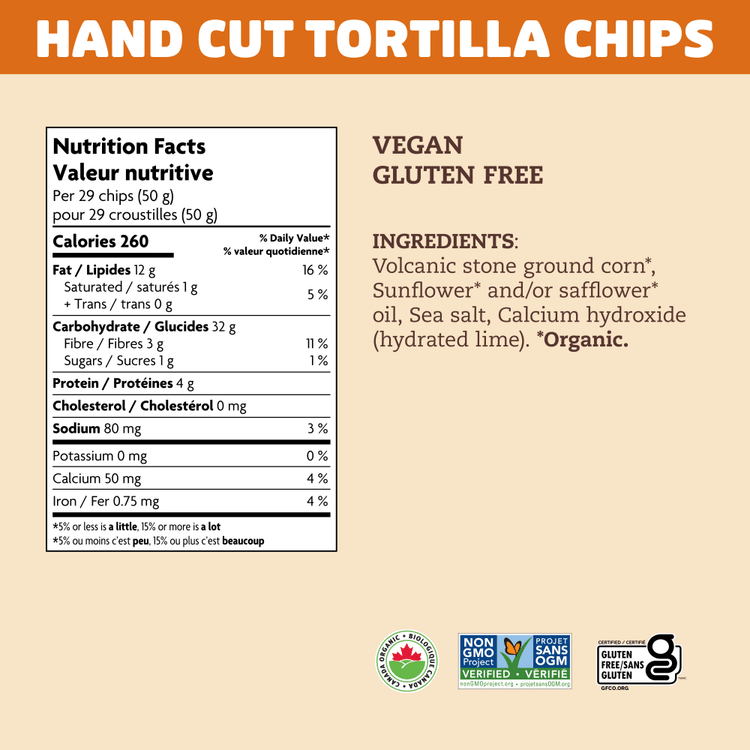 Hand Cut Tortilla Chips, 908 g Bag