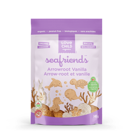 Sea Friends Arrowroot Vanilla Cookies, 140 g Pouch