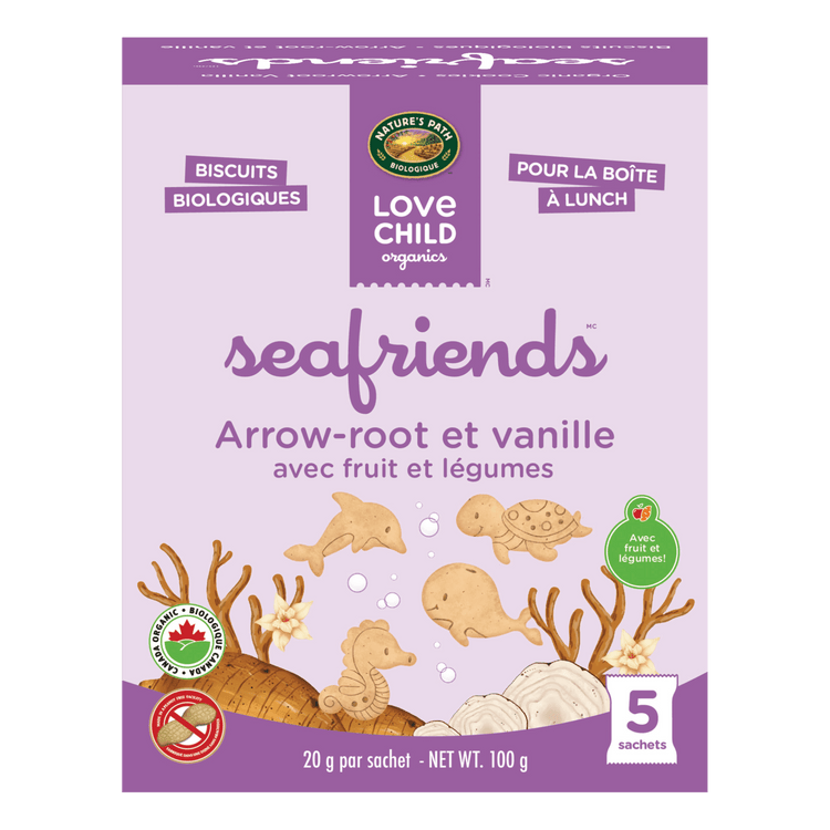 Sea Friends Arrowroot Vanilla Cookies, 100 g Pouch