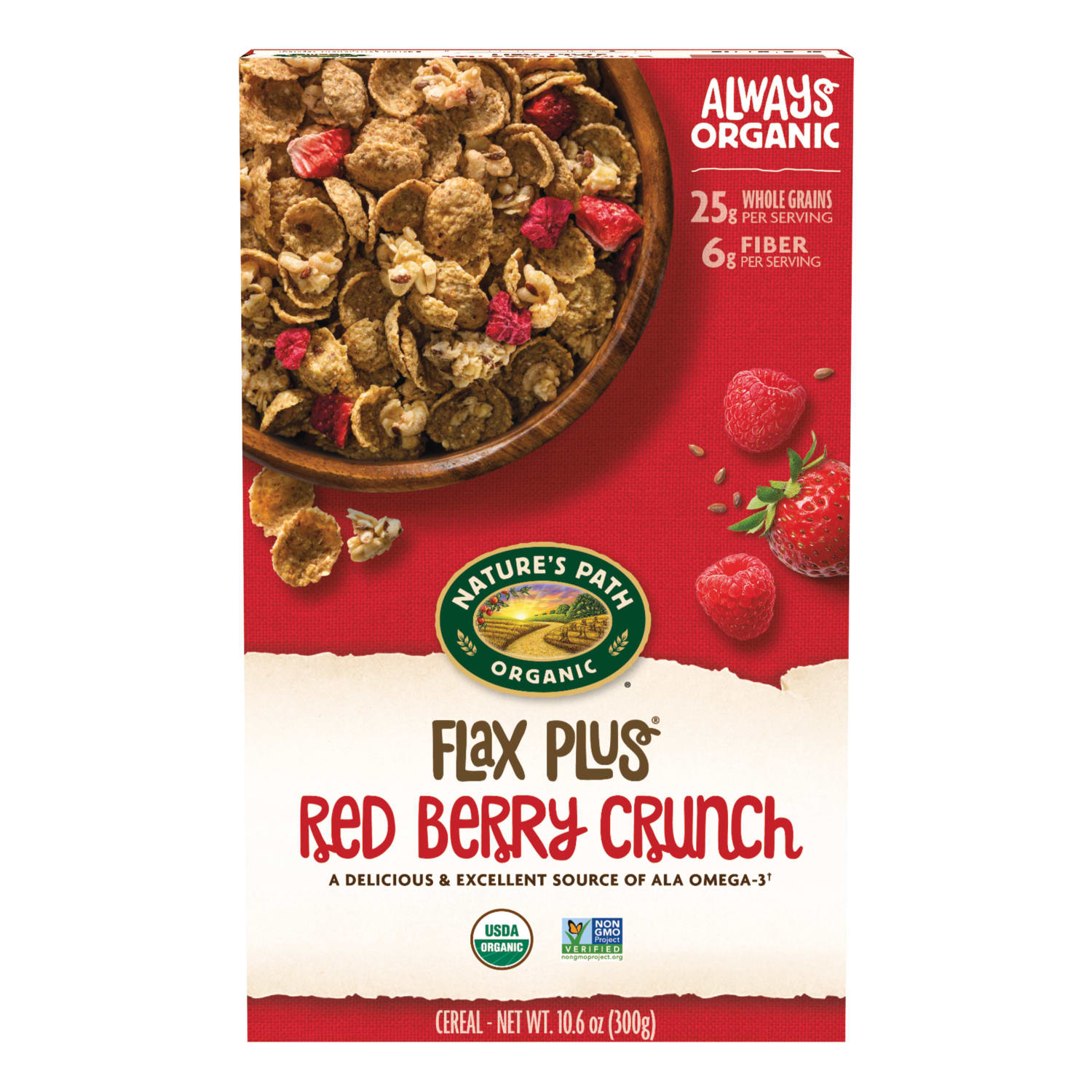 Flax Plus Red Berry Crunch Cereal – Nature's Path