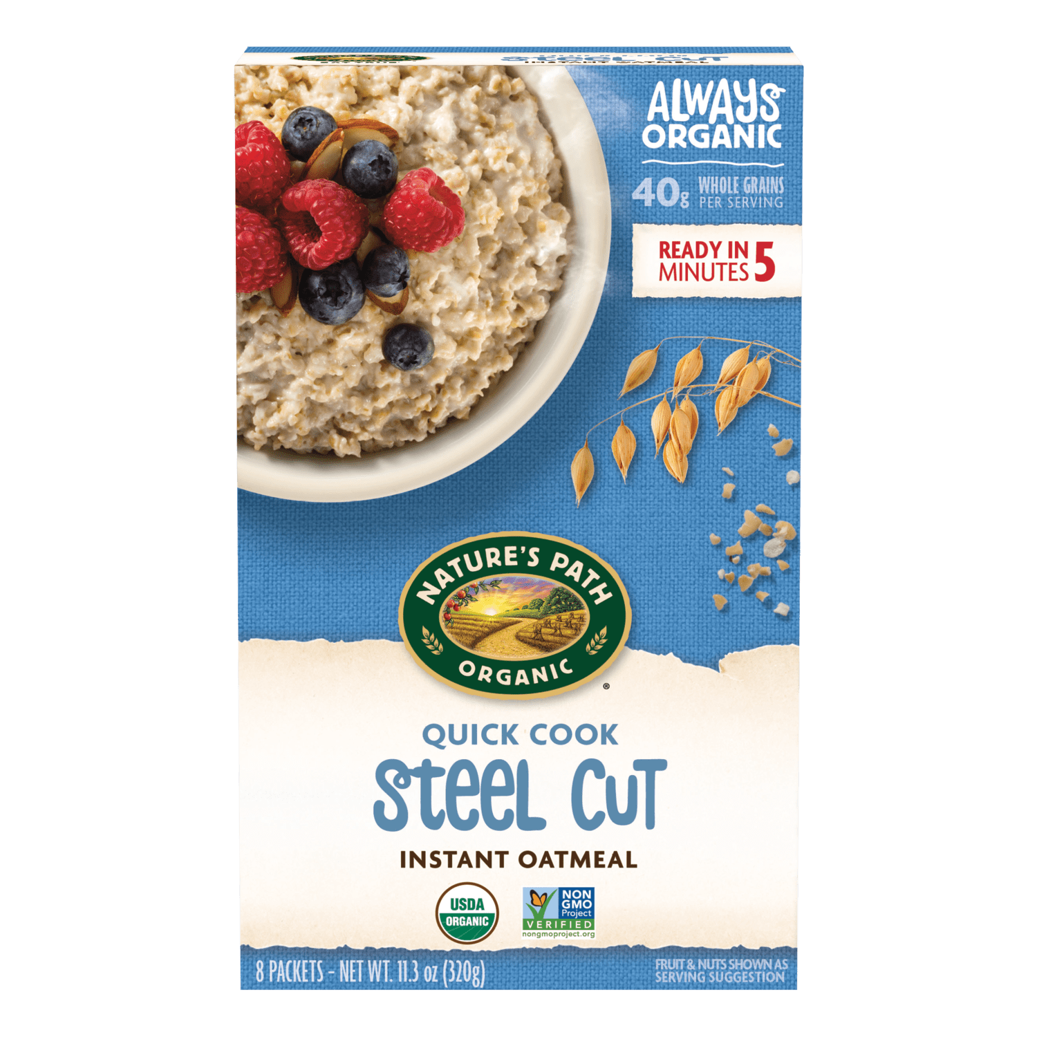 Quick Cook Steel Cut Instant Oatmeal – Nature's Path