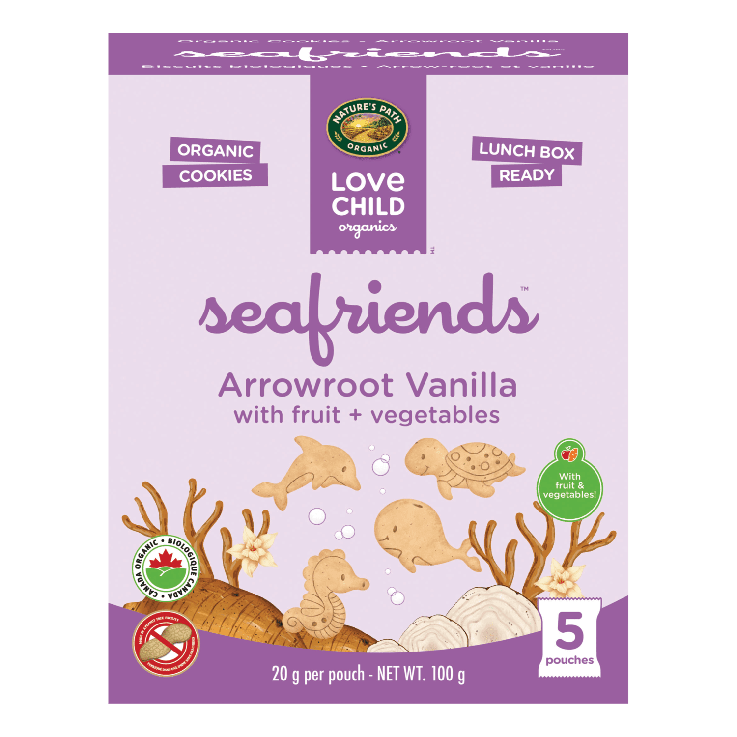 Sea Friends Arrowroot Vanilla Cookies – Nature's Path