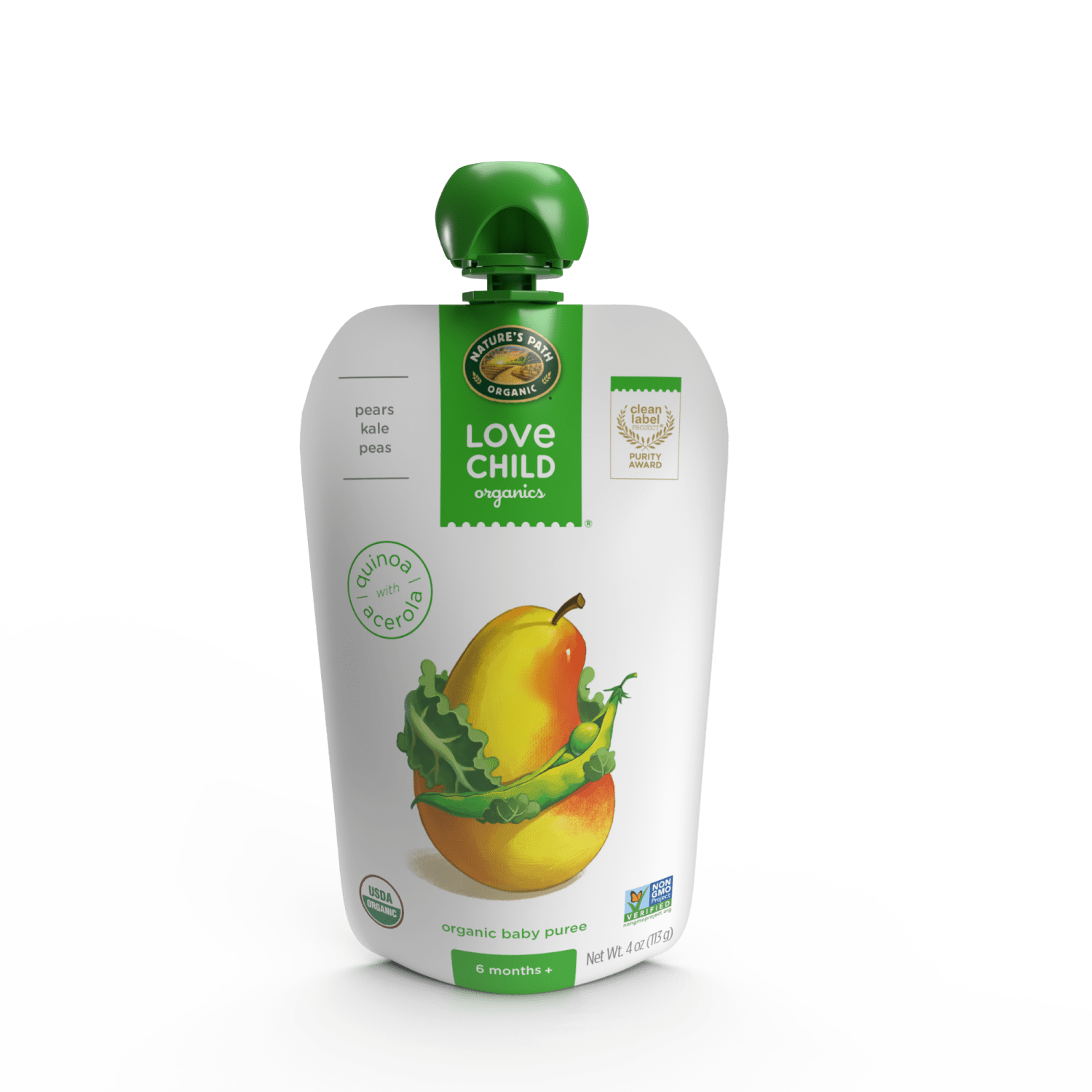 Superblends Pears, Kale Peas Puree – Nature's Path