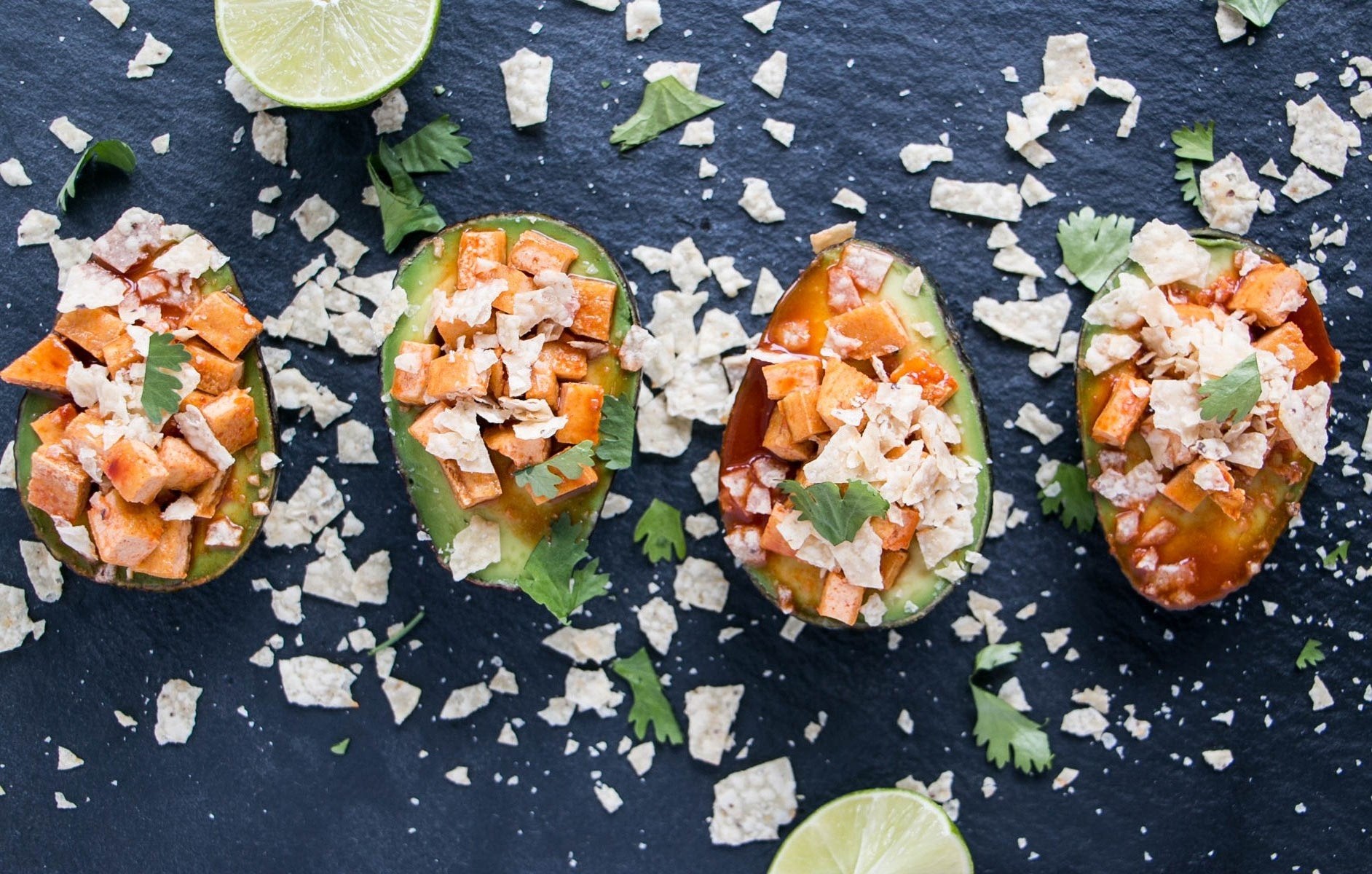 Avocado Boats with Spicy Crunchy Tofu