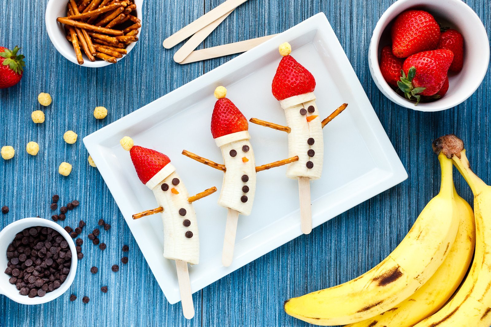 Banana Snowman Pops