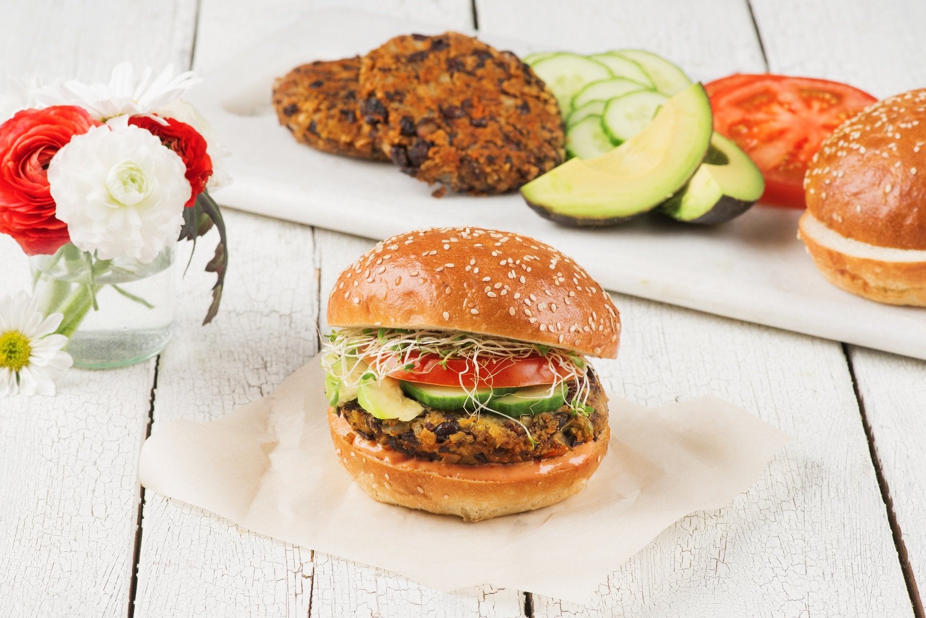 Spicy Black Bean Burgers