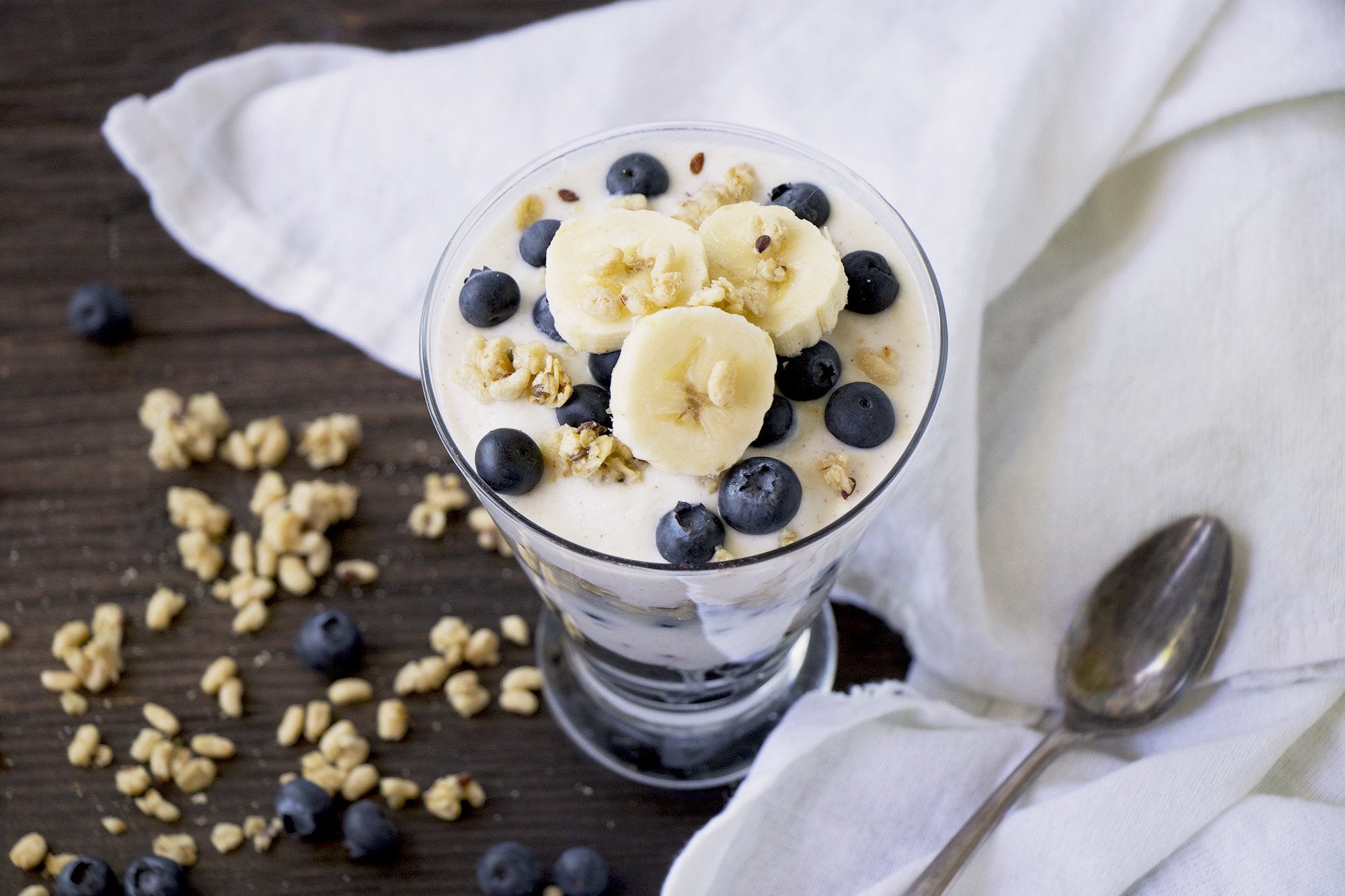 Blueberry Banana Hemp Granola Parfait