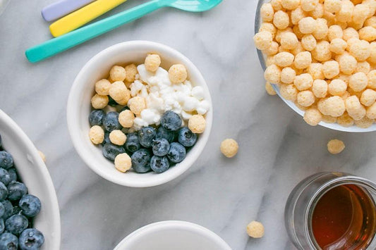 Blueberry Cottage Cheese Cereal Snack