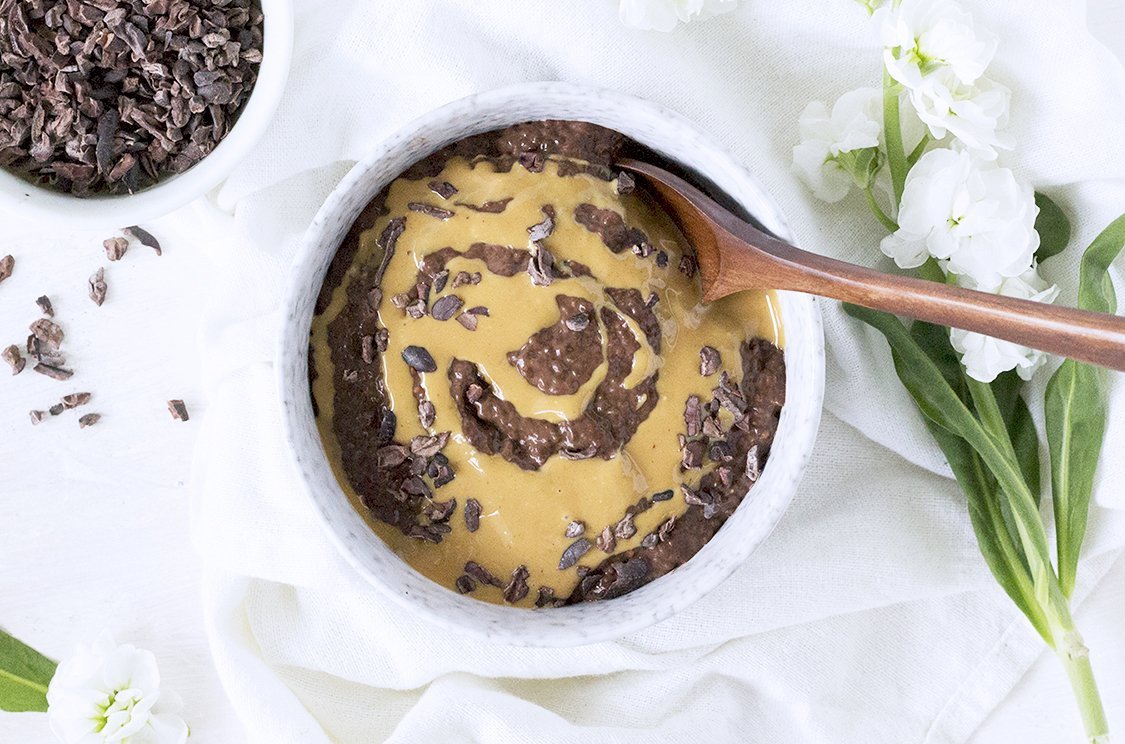 Chocolate Peanut Butter Chia Pudding