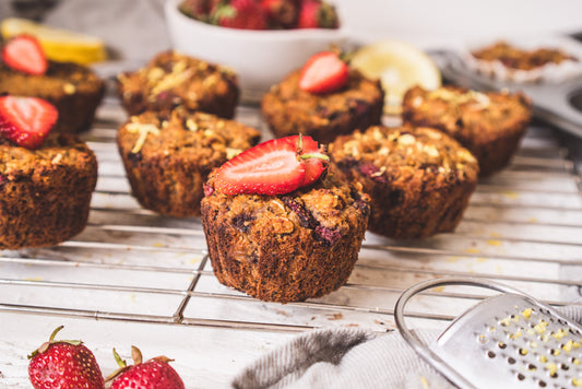 Lemon Chia Seed and Strawberry Muffins