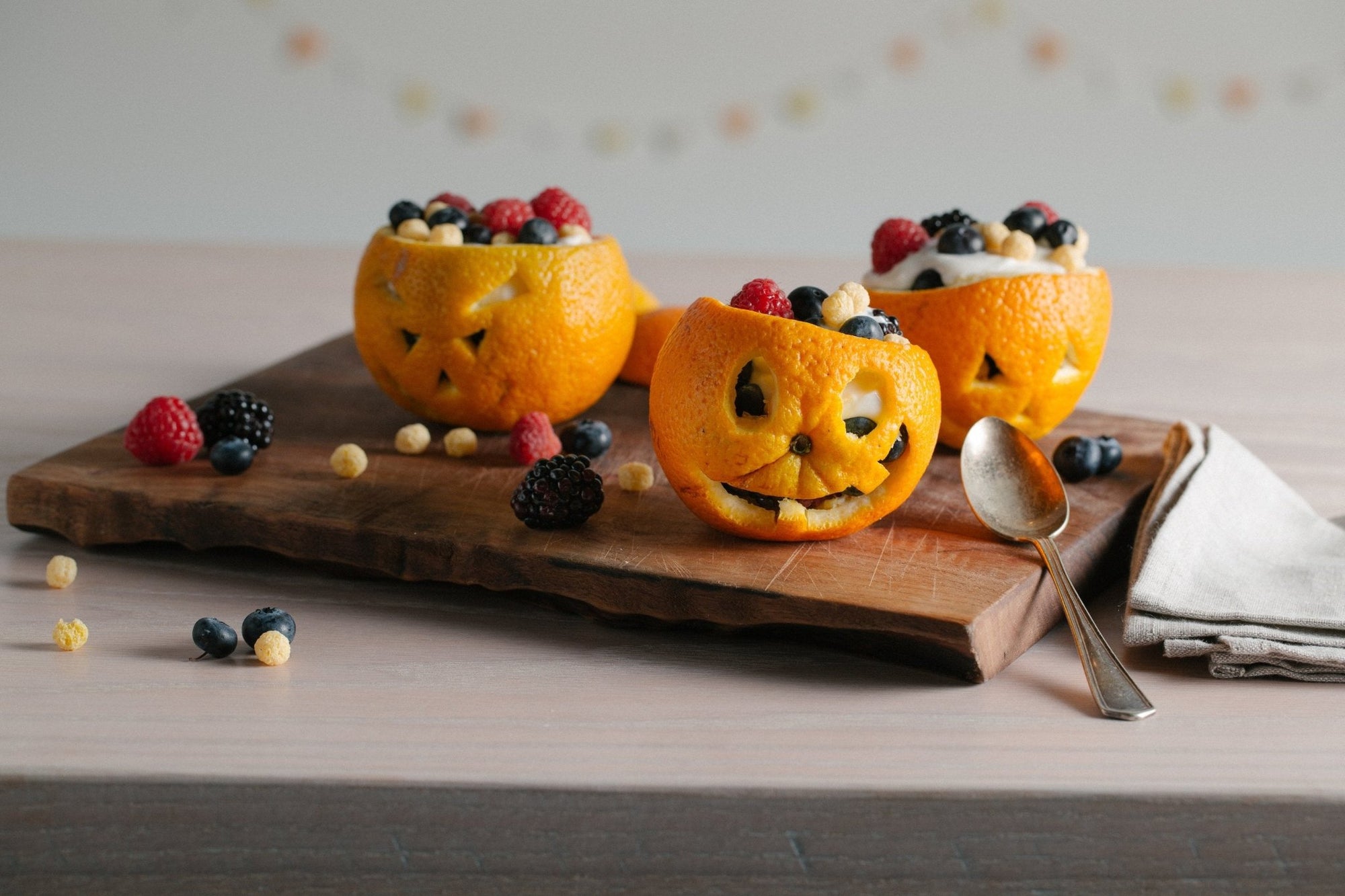 Jack-o-Lantern Breakfast Bowls