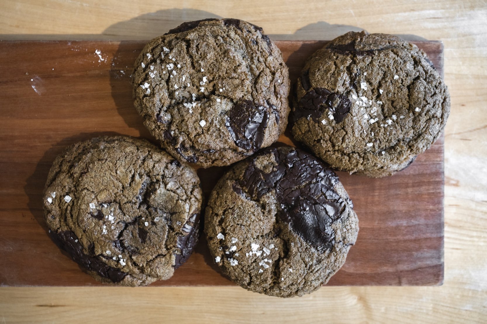 Rye Espresso Chocolate Chunk Cookies