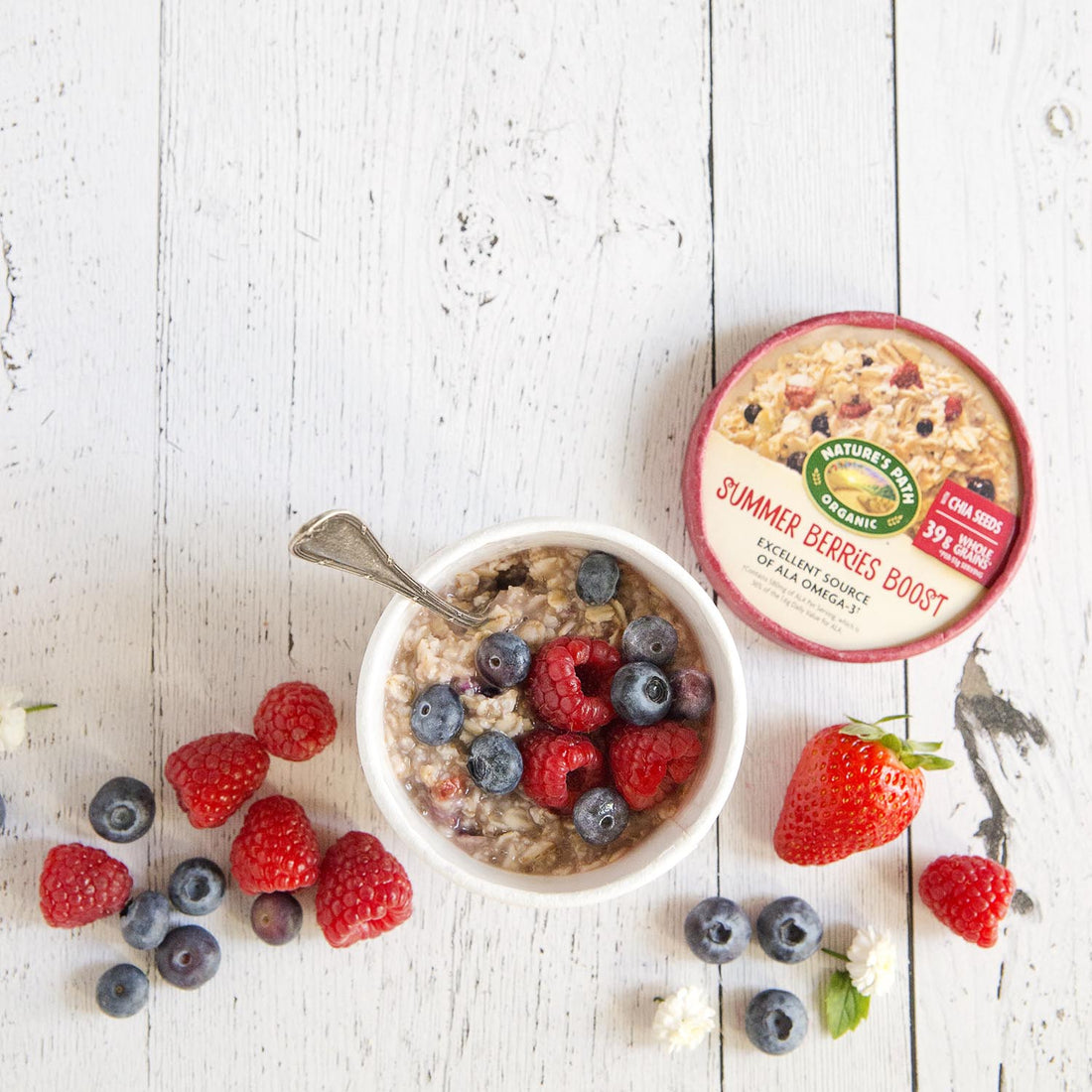 Summer Berries Boost Oatmeal Cup