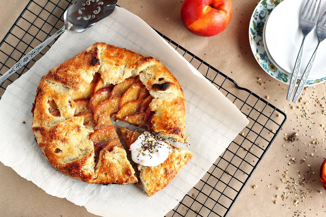 Peach Galette with Coconut Whip