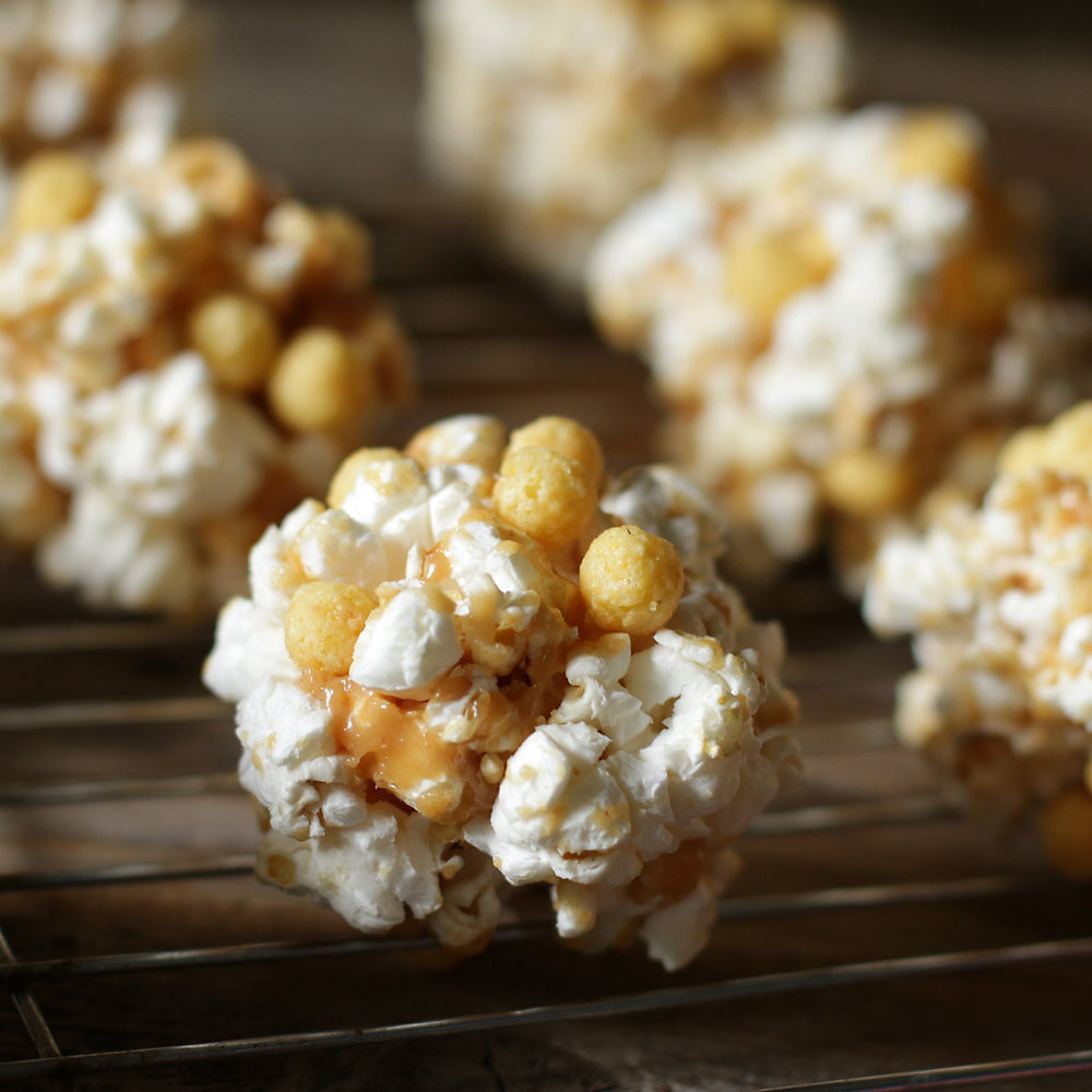 Peanut Butter Popcorn Balls