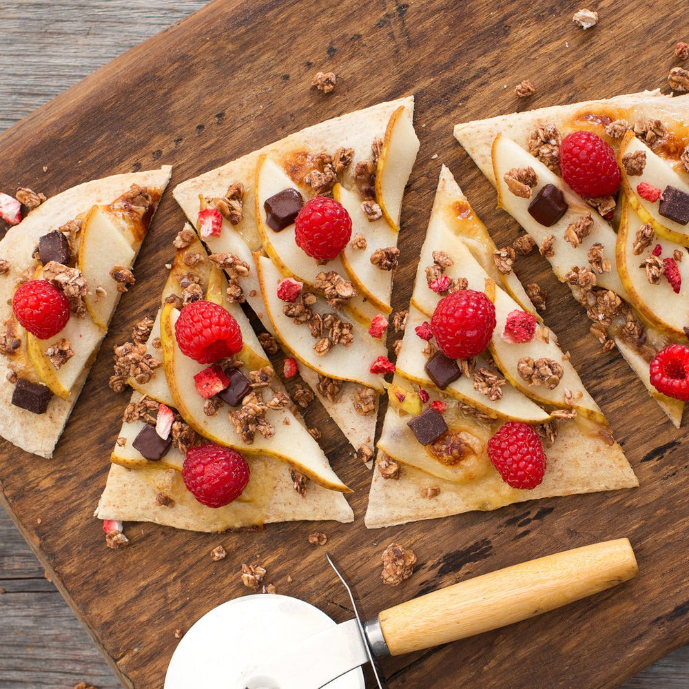 Pear Crumble Pizza with Love Crunch Granola