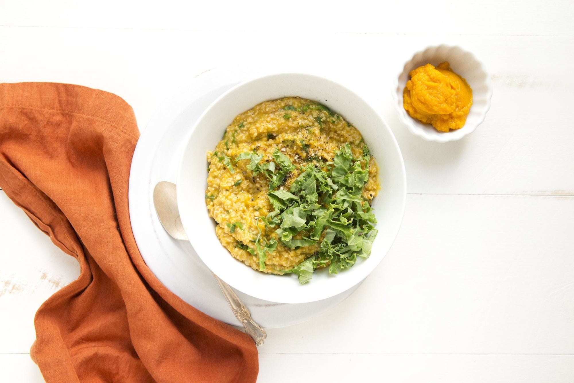 Pumpkin and Kale Steel Cut Oats