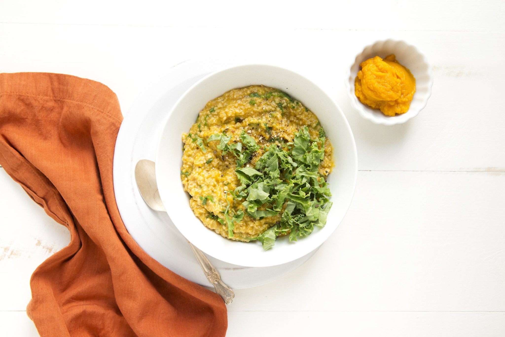 Pumpkin and Kale Steel Cut Oats