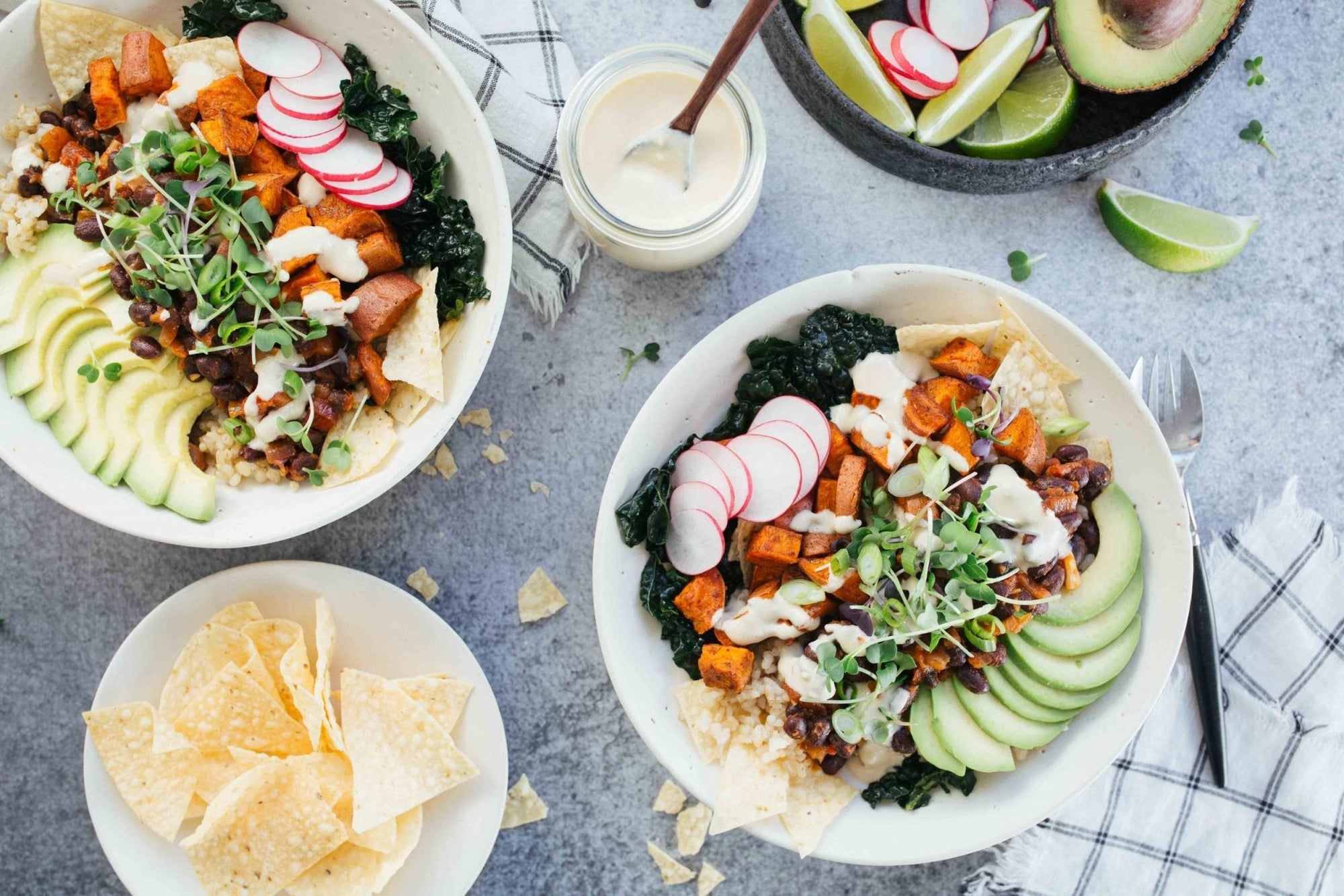 Roasted Yam and Black Bean Taco Bowl