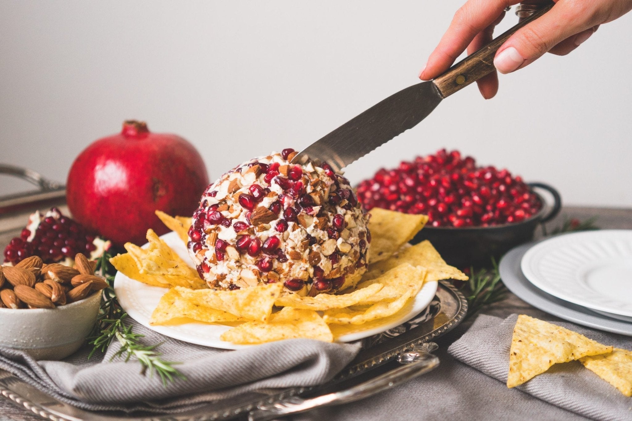 Rosemary and Pomegranate Cheese Ball