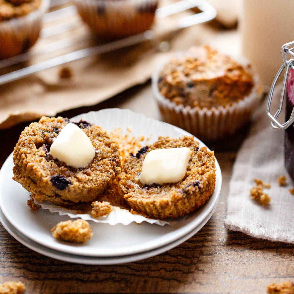 Healthy SmartBran Blueberry Muffins