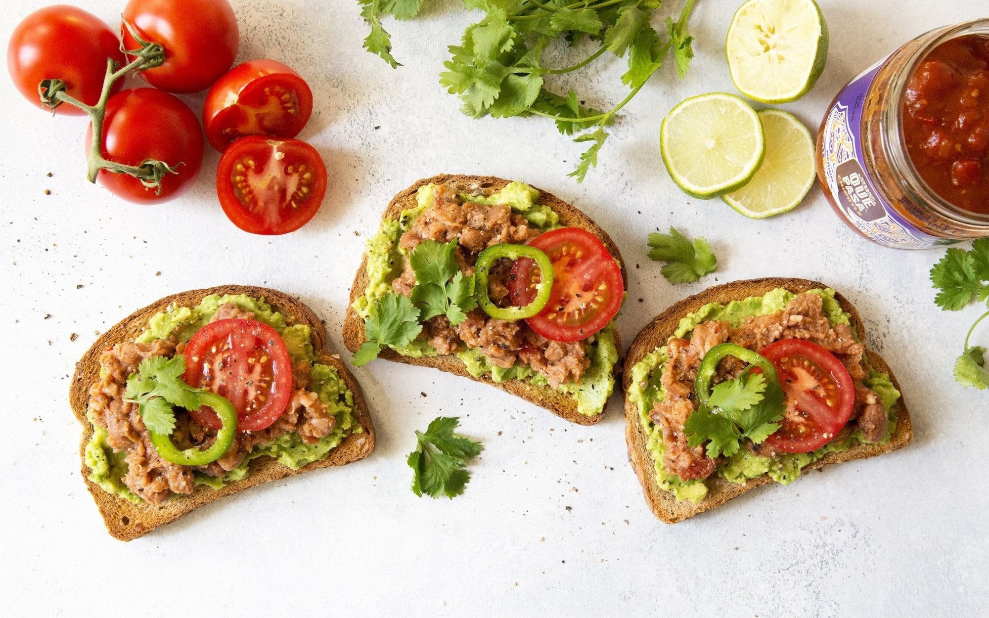 Smashed Mexican Bean & Avocado Toast