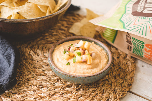 White Bean Dip with Chipotle Honey Pineapple Salsa