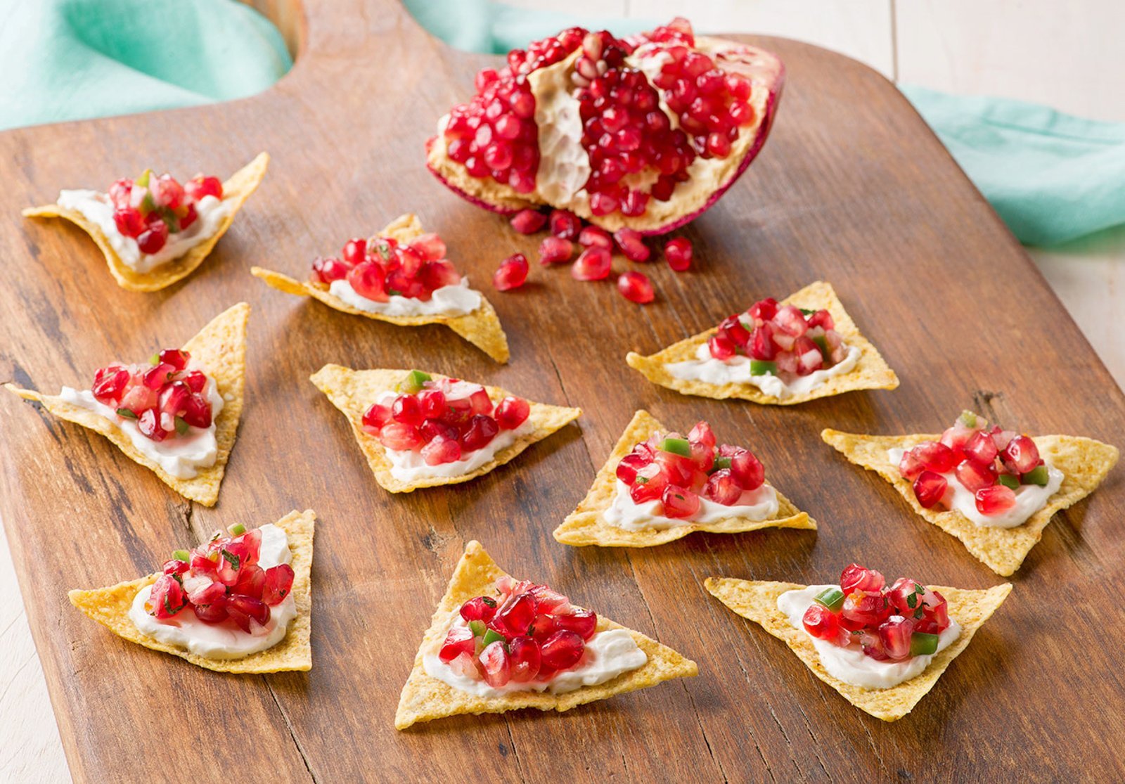 Zesty Pomegranate Salsa Crostini