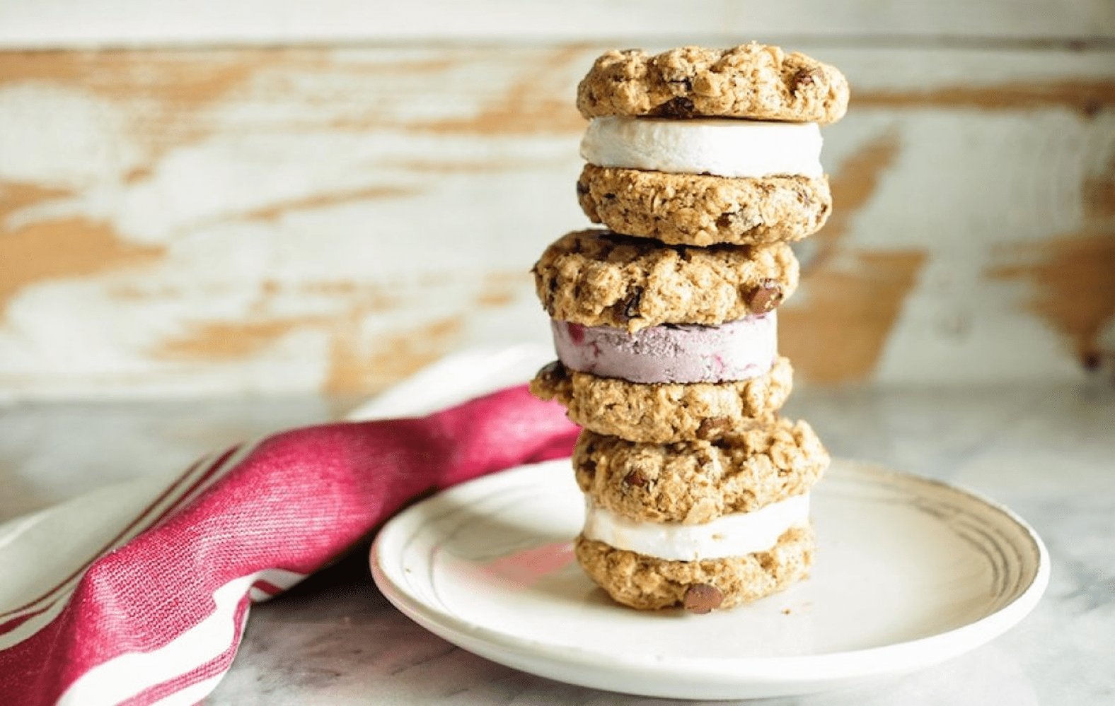 Chocolate Chip Cookie Ice Cream Sandwiches
