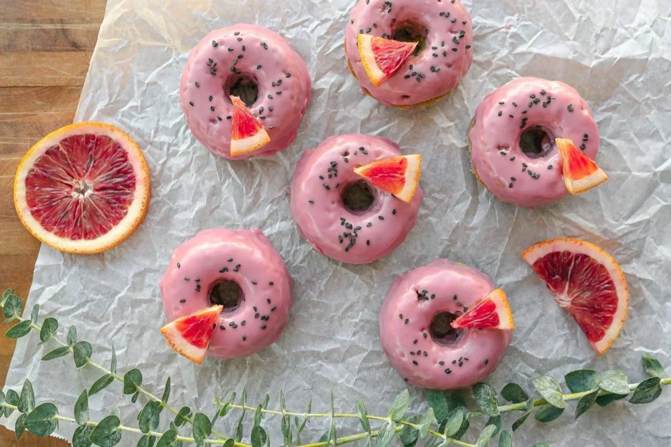 Blood Orange Baked Donuts