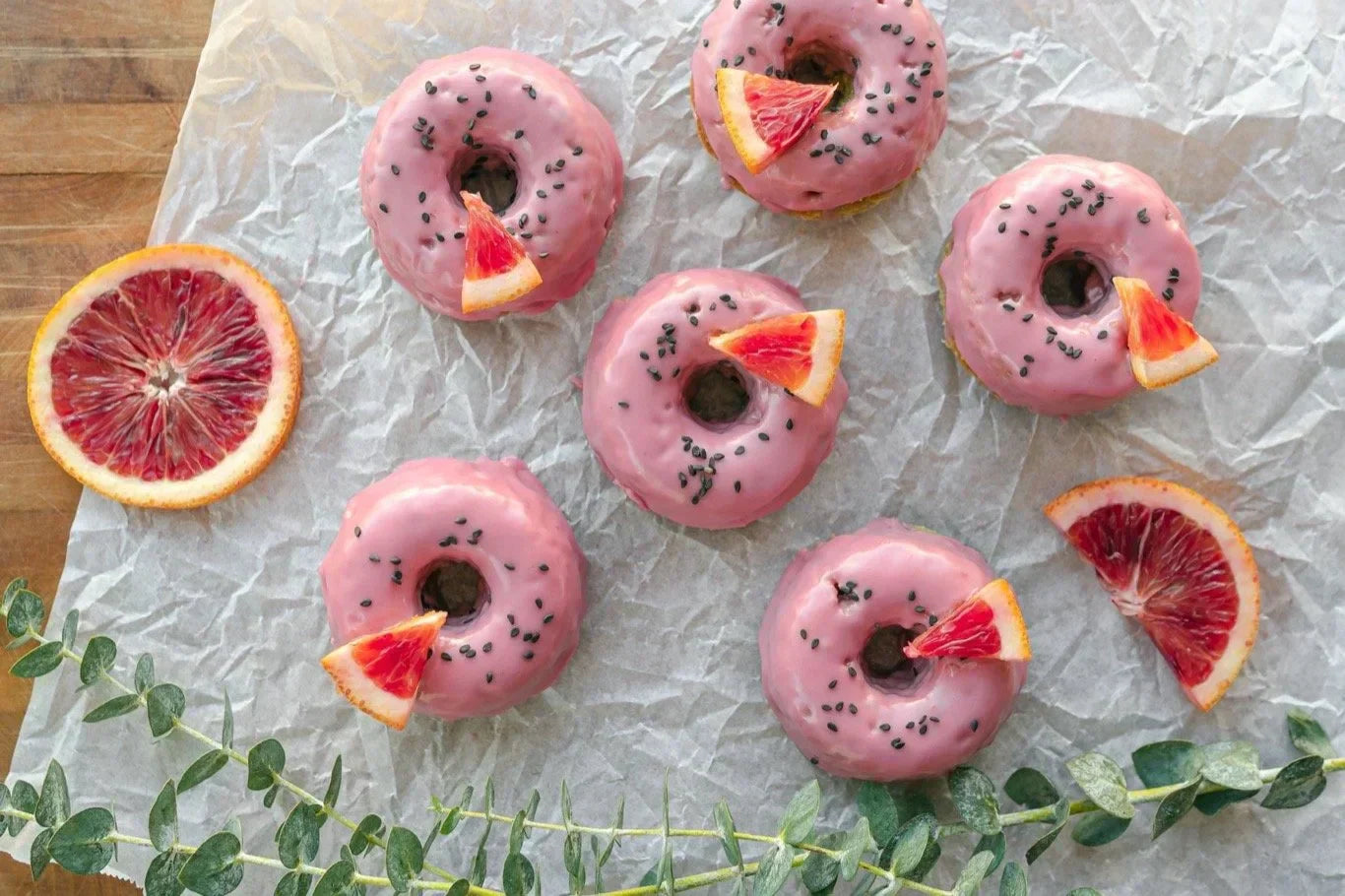 Blood Orange Baked Donuts