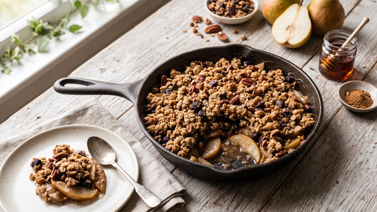 Brown Butter Chai Pear Granola Crisp