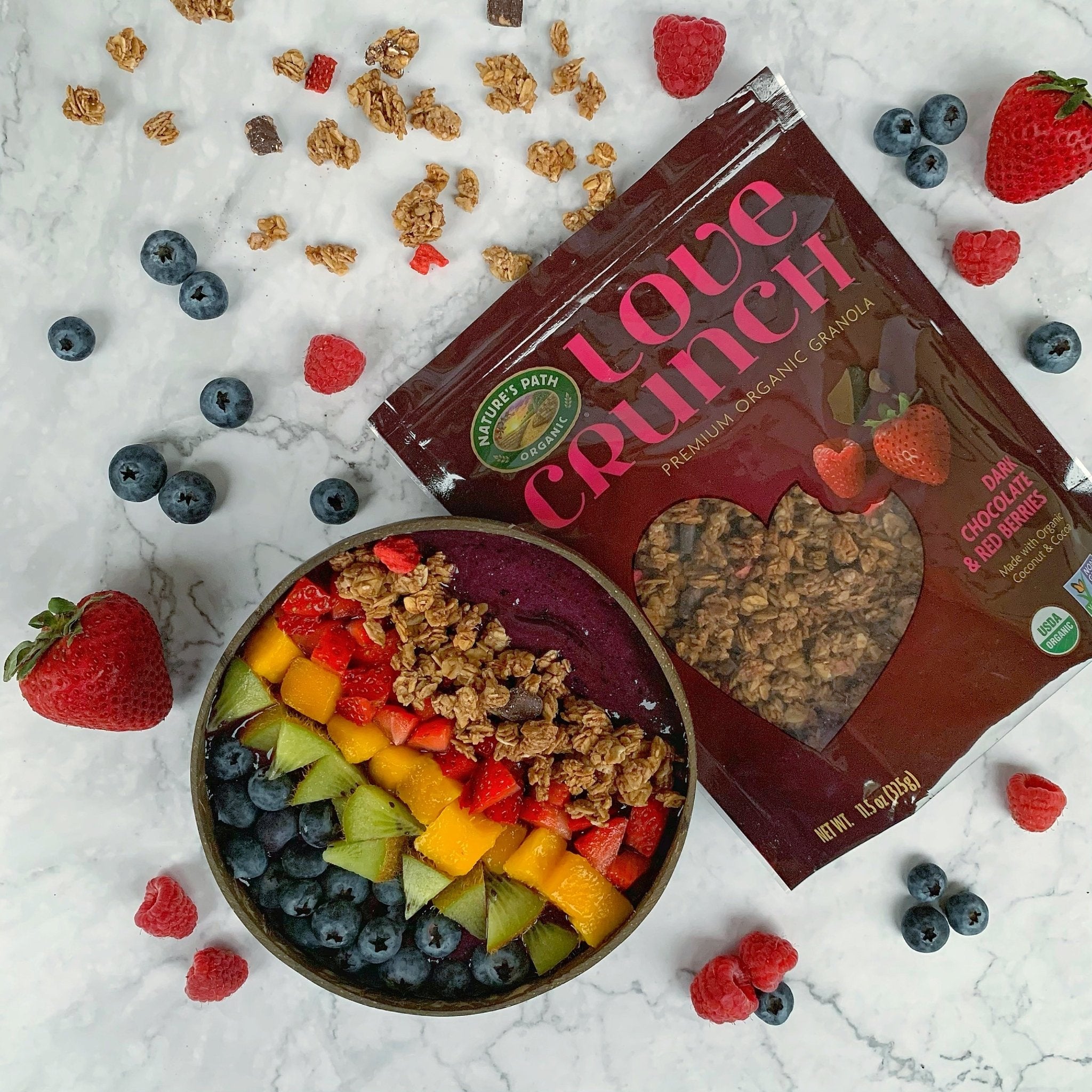 LOVE CRUNCH RAINBOW ACAI BOWL