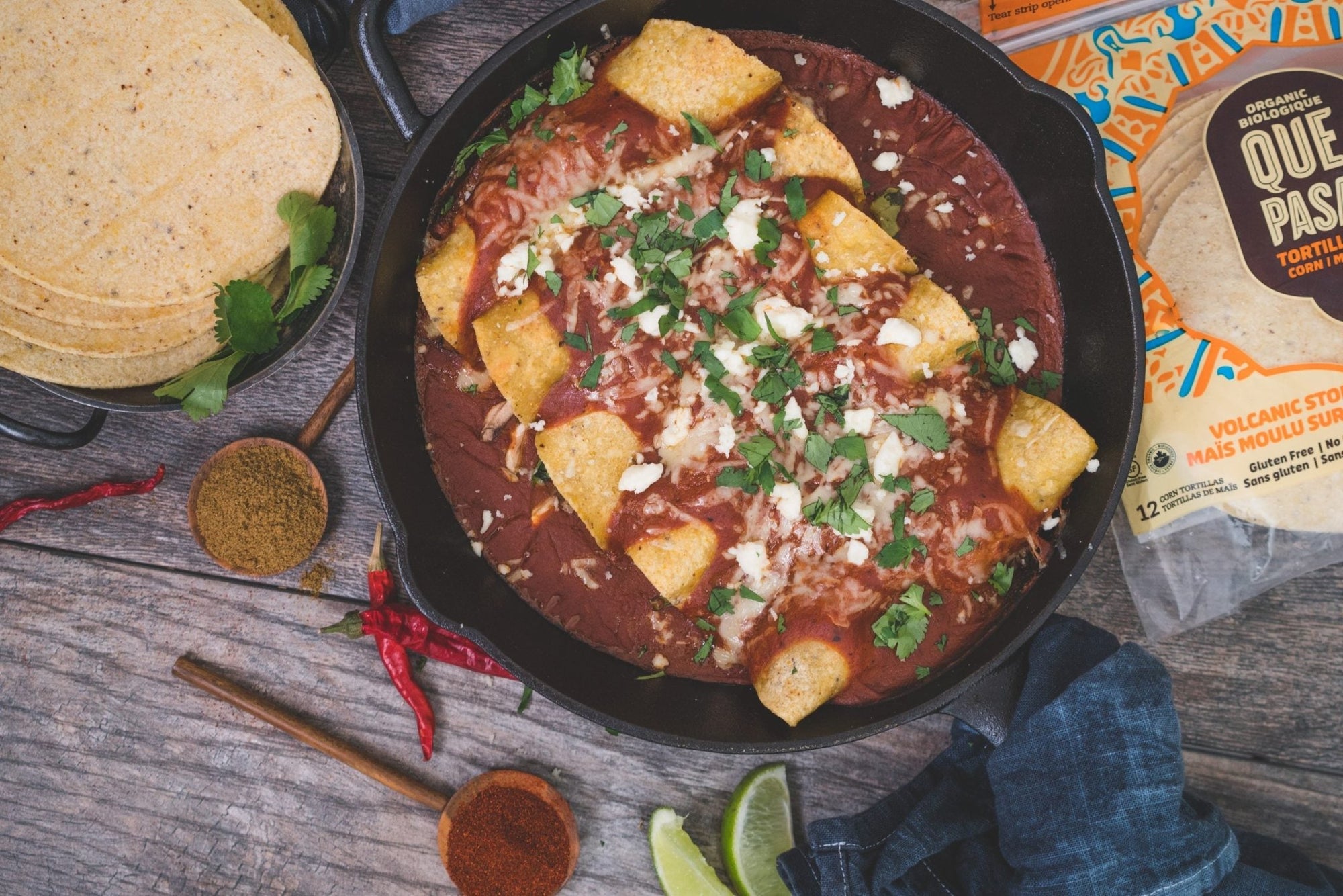 Spinach, Mushroom and Cheese Enchilada