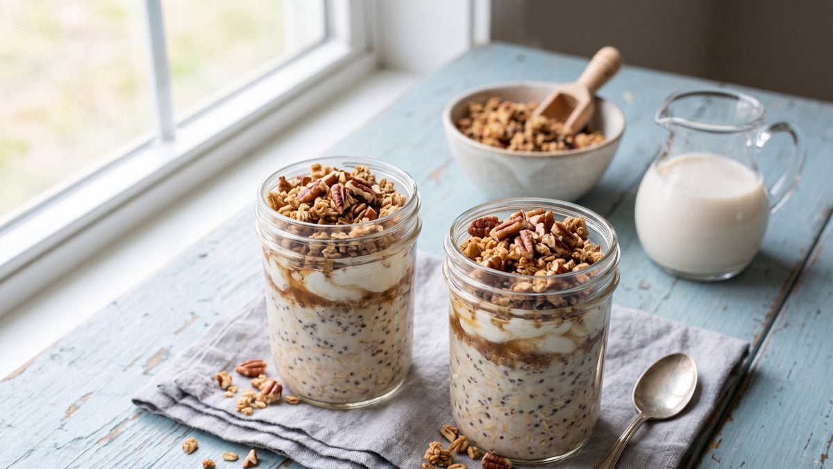Maple Pecan Protein Overnight Oats