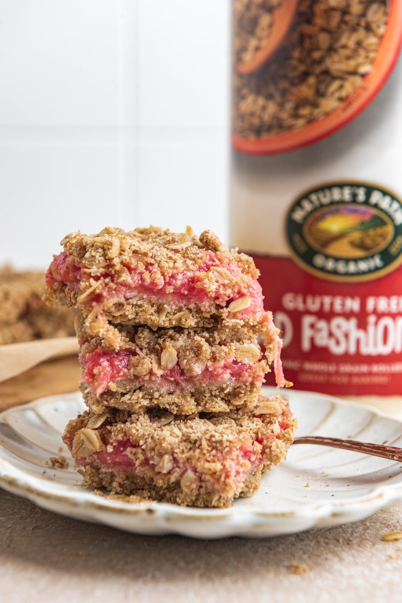 Rhubarb Crumble Bars (GF)