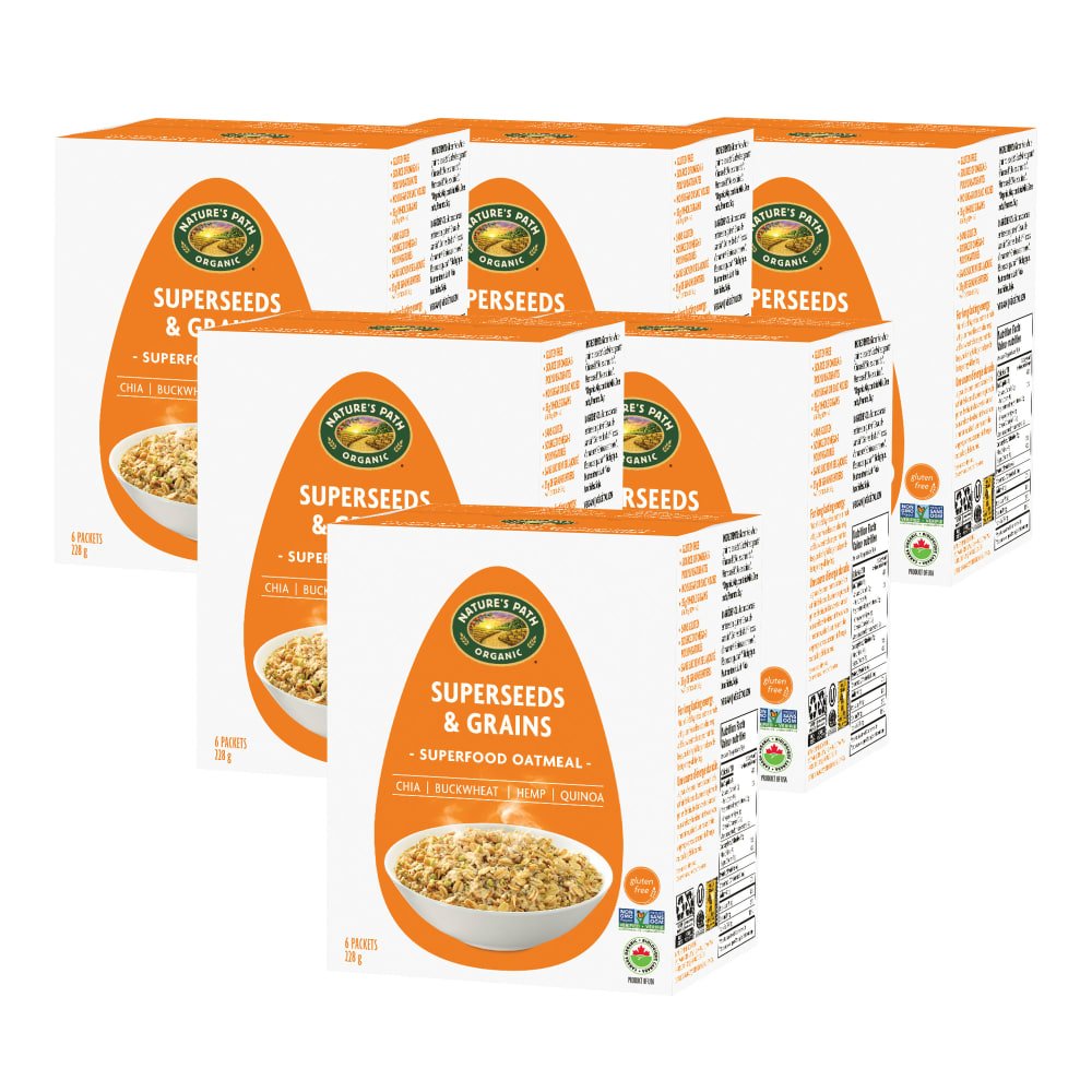 Pack of 6, Nature's Path Organic Superseeds & Grains Superfood Oatmeal 228g Box