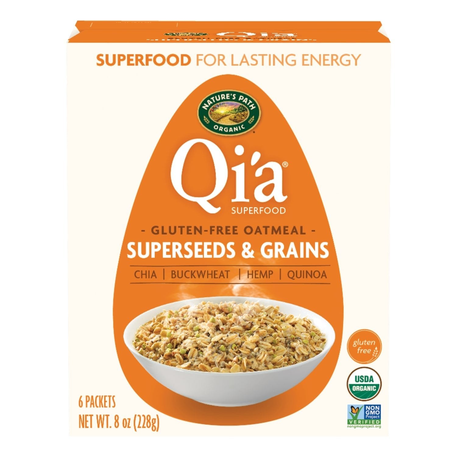 Nature's Path Qi'a Organic Superseeds & Grains Superfood Oatmeal 8oz Box