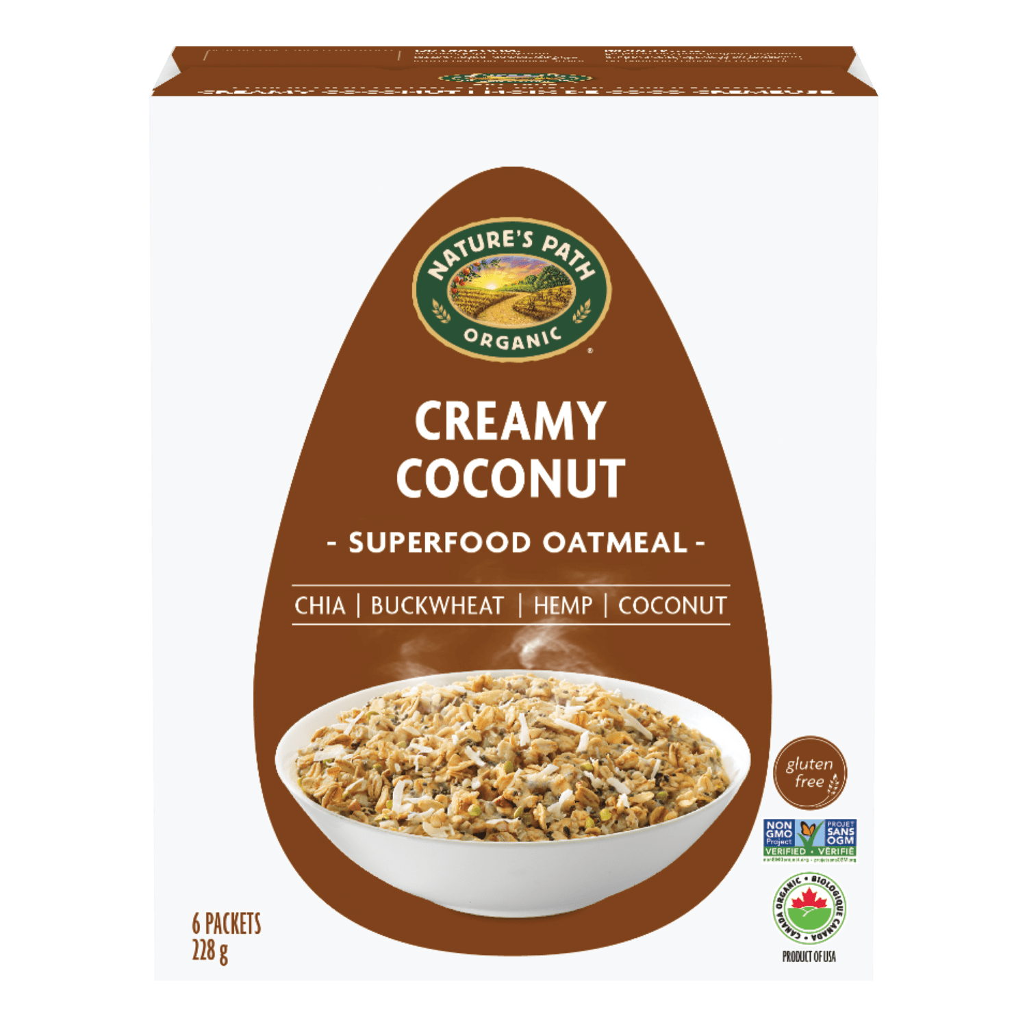 Creamy Coconut Superfood Oatmeal, 228 g Box