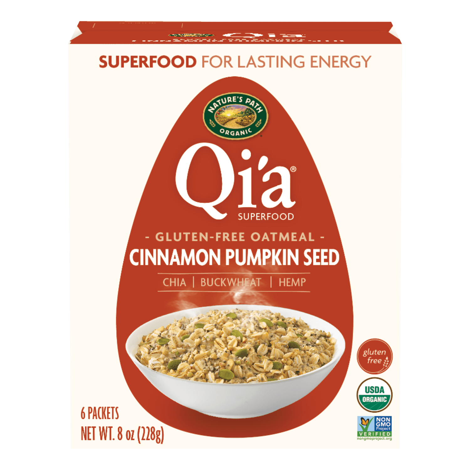 Cinnamon Pumpkin Seed Oatmeal, 8 oz Box