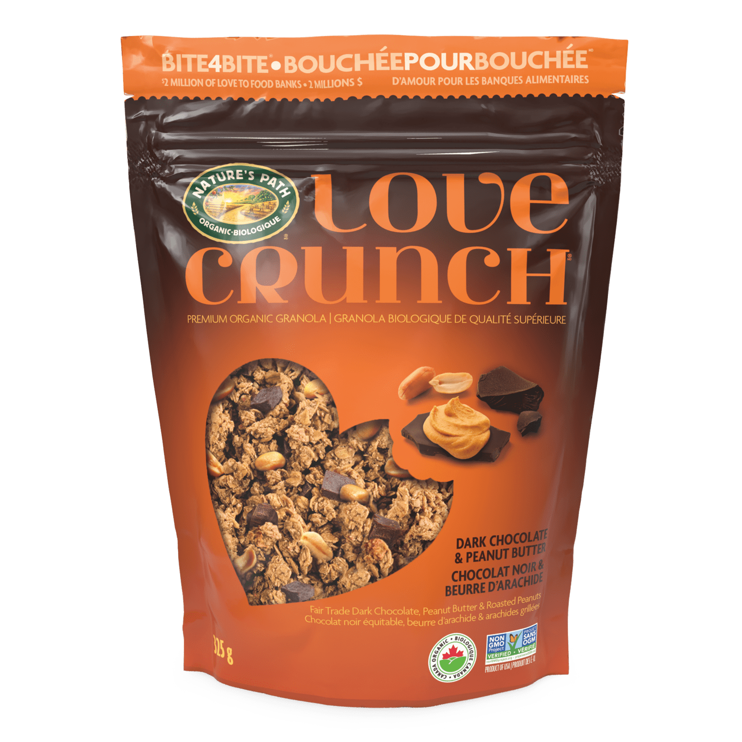 Dark Chocolate & Peanut Butter Granola, 325 g Pouch