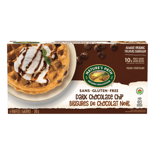 Dark Chocolate Chip Frozen Waffles, 210 g Box