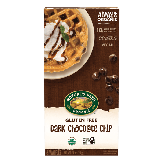 Dark Chocolate Chip Frozen Waffles, 7.4 oz Box