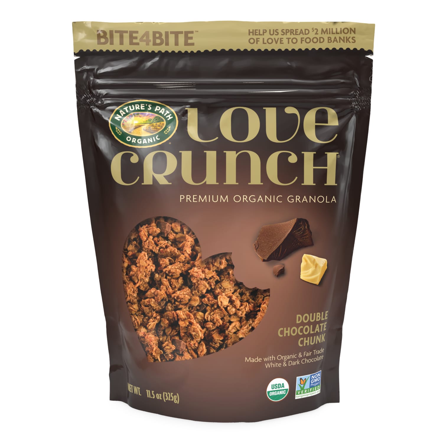 Love Crunch Organic Double Chocolate Chunk Granola 11.5oz Pouch